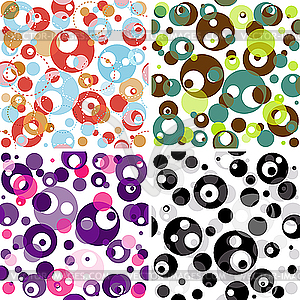 Set of seamless translucent patterns - vector image