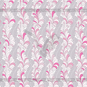 Seamless striped floral pattern - vector image