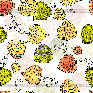 Autumn colorful seamless pattern - vector image