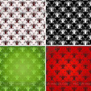 Set effortless patterns - color vector clipart