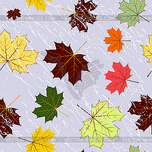 Autumn seamless grunge pattern - vector image