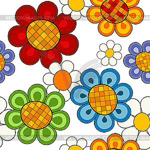 Effortless vivid floral pattern - vector image