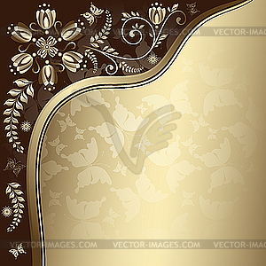 Vintage gold frame - vector image