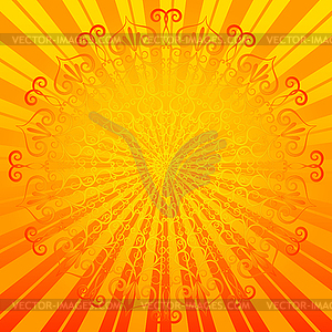 Vivid easter round frame - royalty-free vector image