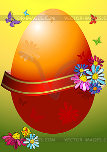 Easter frame - stock vector clipart