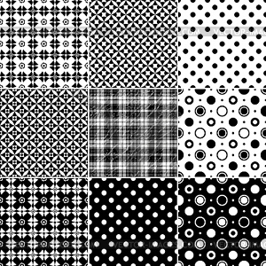 Big collection seamless patterns - vector clipart