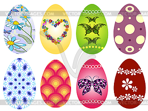 Коллекция Пасха `яйцами - изображение векторного клипарта