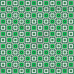 Repeating green ornament - vector clip art