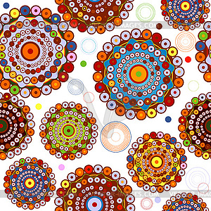 White seamless pattern of circles - vector clipart