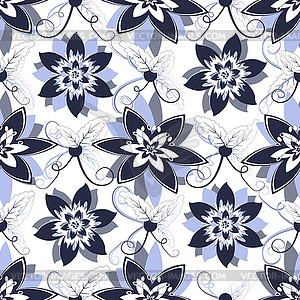 Seamless floral pattern - vector image