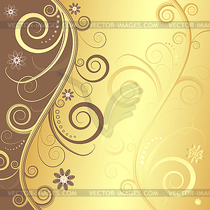 Abstract floral decorative frame - vector image