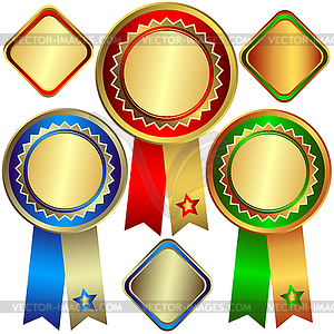 Set metallic awards () - vector clipart