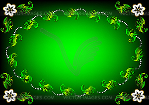 Green Easter flower background - vector clipart