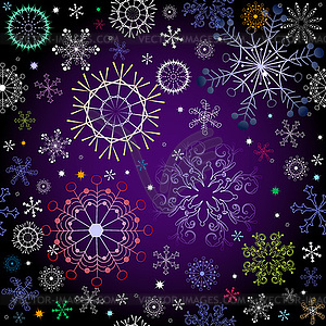 Black and violet christmas pattern - vector clipart