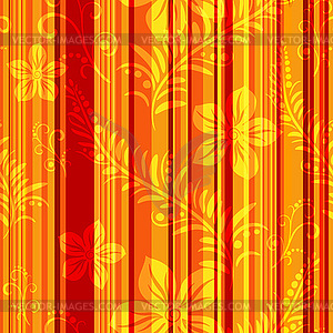 Seamless orange-red striped pattern - vector clipart