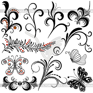 Decorative design elements - vector image