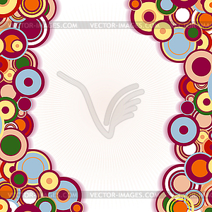 Abstract frame with circles - vector clipart