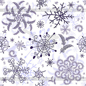 Seamless white christmas pattern - vector clipart