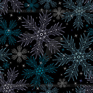 Dark christmas seamless pattern - vector clip art