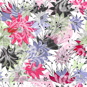 Seamless floral pattern - vector clip art