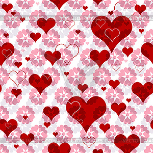 Seamless valentine pattern - vector clipart