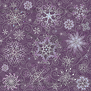 Christmas violet seamless background - vector clipart