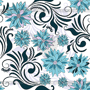 Seamless floral pattern - vector clip art