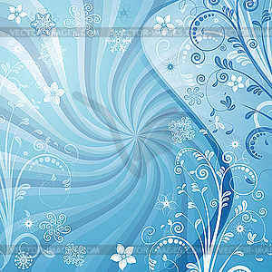 Gentle blue christmas card - vector clipart