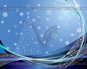 Christmas postcard with fir tree - royalty-free vector image