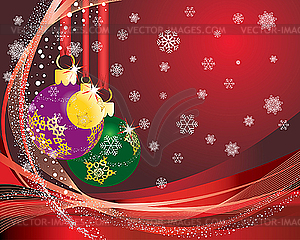 Christmas balls - vector image