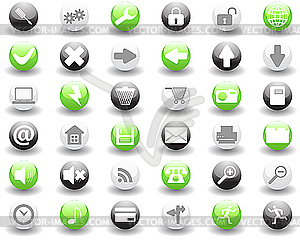 Icons set - vector clip art