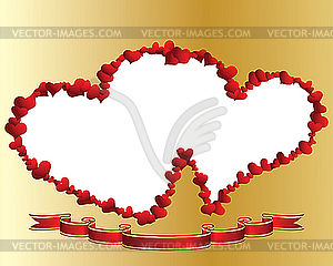 Heart frame - vector image