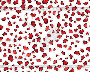 Seamless background of red hearts - vector EPS clipart