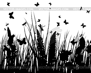 Grass silhouettes - vector clip art