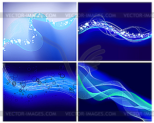 Set of neon glow backgrounds - vector clip art