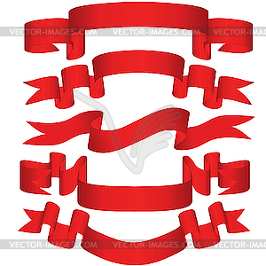 Red ribbons - vector clip art