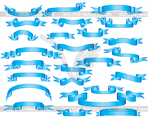 Blue ribbons - vector clipart