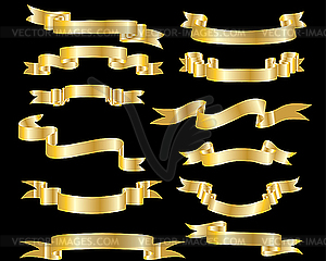 Collection of ribbons - vector image