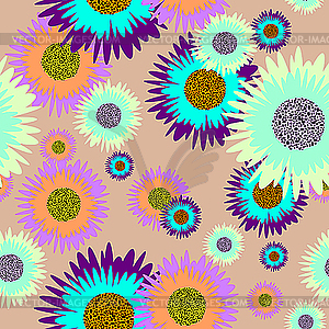 Floral seamless background - vector clipart