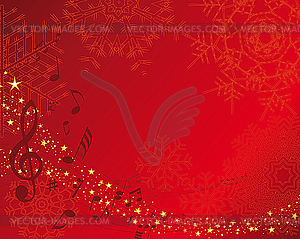 Christmas mucis card - vector image