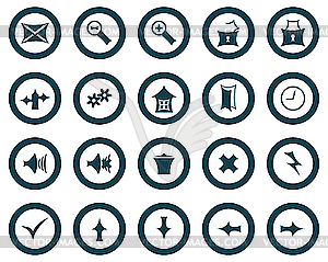 Set of gothic icons - vector clip art