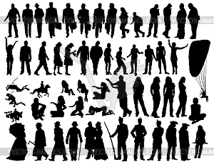 People silhouettes - vector clipart