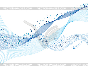 Background of water bubbles - vector clipart