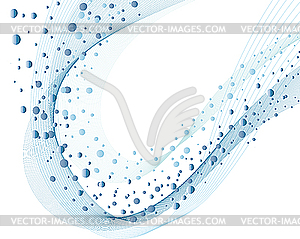 Background of water bubbles - vector clipart