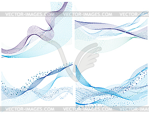 Set of water backgrounds - vector image