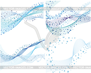 Set of water backgrounds - vector image