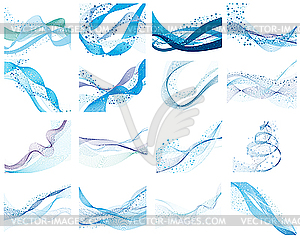 Set of water backgrounds - vector EPS clipart