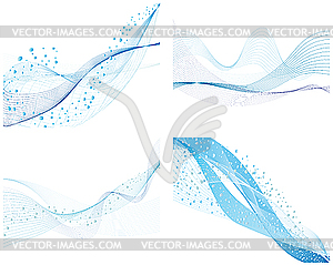 Набор воды фоны - векторная иллюстрация