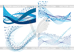 Set of water backgrounds - vector clipart