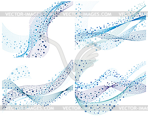 Set of water backgrounds - vector clipart